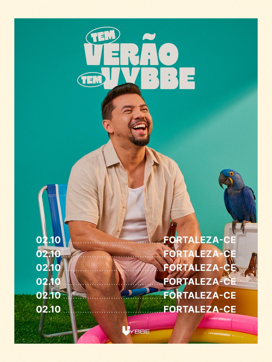 Agenda de verão de Xand com os pés na piscininha